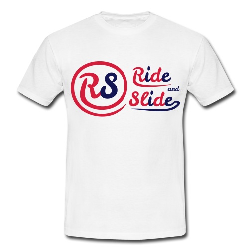t-shirt blanc ride and slide homme