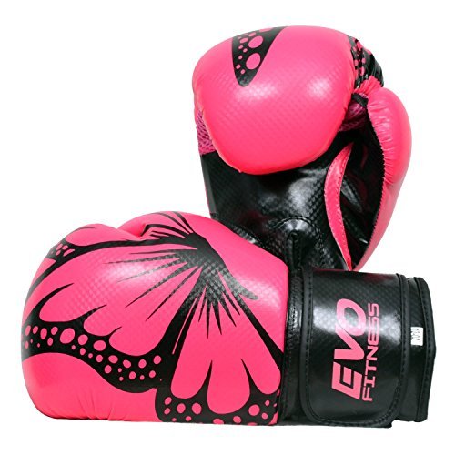 EVO Fitness Gants de boxe rose mat pour femme, sac de frappe, MMA, Muay  Thai, arts martiaux, kick-boxing, gants d'entraînement de combat avec  bandages pour les mains (rose, 226,8 g) : 