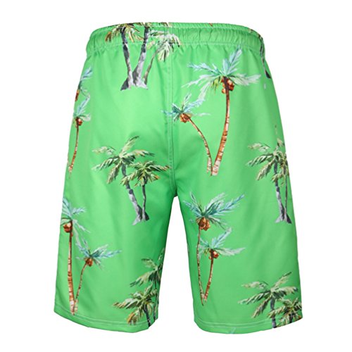 YuanDiann Homme Grande Taille Impression Shorts De Plage été Casual Boardshorts Séchage Rapide Taille élastique Cordon… – Image 3