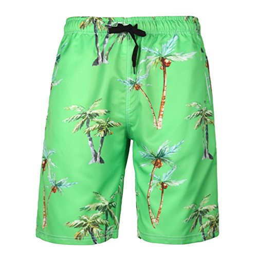 YuanDiann Homme Grande Taille Impression Shorts De Plage été Casual Boardshorts Séchage Rapide Taille élastique Cordon… – Image 2