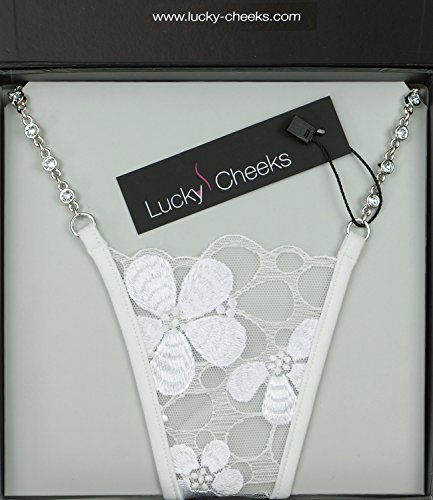 Lucky Cheeks Ivory Pearl Sexy Mini String Ficelle Lingerie ...