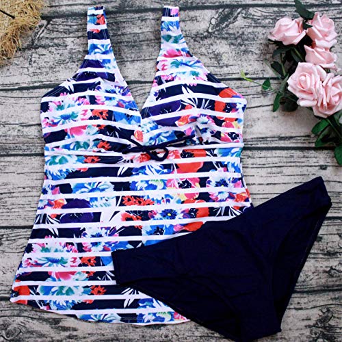 WEIWEI Femmes Imprim¨¦ Tankini Ensemble Bas Triangle Bref Deux Pi¨¨Ces Vintage Tribal Maillots De Bain Maillot De Bain… – Image 7