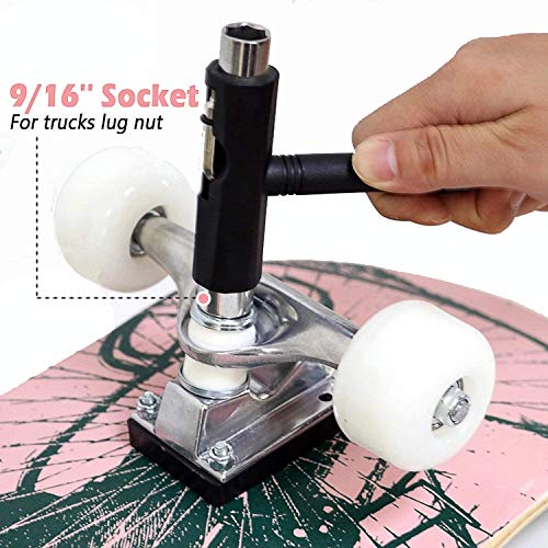 Arespark Tout en Un Outils de Skateboard Portable en Forme de T Améliorée avec clé de Type T et Tournevis Phillips de… – Image 4