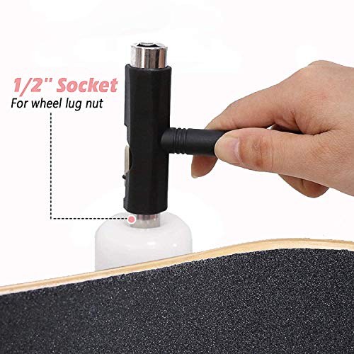 Arespark Tout en Un Outils de Skateboard Portable en Forme de T Améliorée avec clé de Type T et Tournevis Phillips de… – Image 5