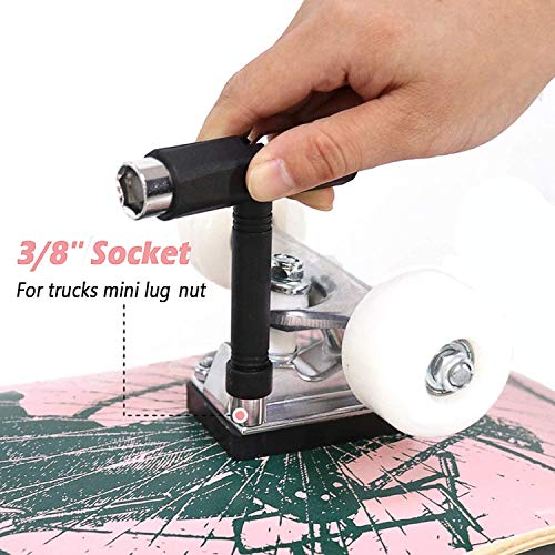 Arespark Tout en Un Outils de Skateboard Portable en Forme de T Améliorée avec clé de Type T et Tournevis Phillips de… – Image 6