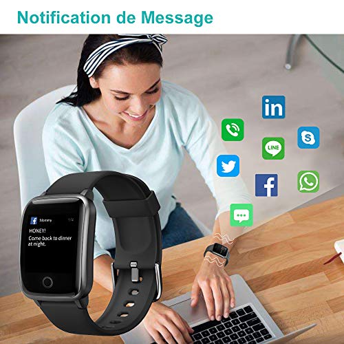 Willful Montre Connectée Femmes Homme Smartwatch Montre Sport Podometre Cardiofrequencemètre Montre Intelligente Etanche… – Image 6