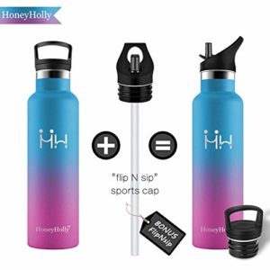 HoneyHolly Gourde INOX Thermos 350/500/600/750ml/1L Bouteille d'eau en  Acier Inoxydable avec Isolation par Double Paroi… – Ride And Slide  MarketPlace