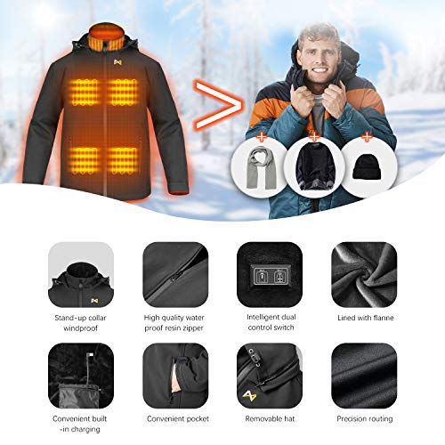 Manteau chauffant Veste chauffante pour homme femme USB 3 vitesses