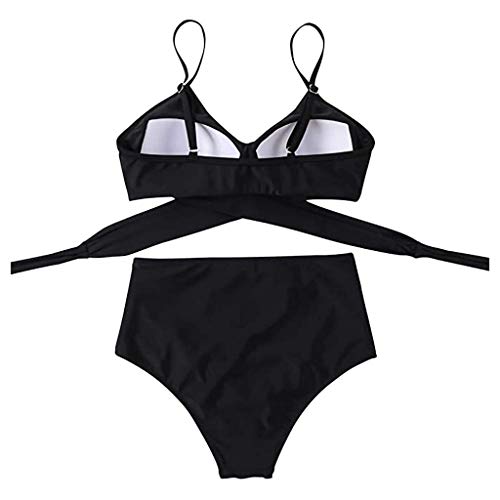2021 Nouveau Maillot de Bain Femme 2 Pieces Taille Haute Licou Vintage Push Up - Bikini Ensemble Plage Floral Slim… – Image 6