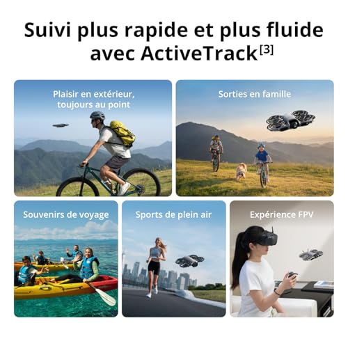 DJI Neo 2 (drone seul), léger & pliable, décollage & atterrissage du creux de la main, contrôle gestuel, ActiveTrack, détection obstacles omnidirectionnelle, drone 4K pour débutants – Image 4