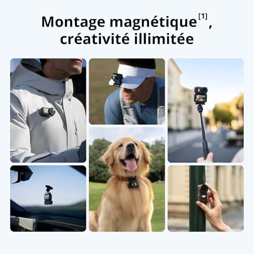 DJI Osmo Nano Bundle Standard (128 Go) - Petite caméra vlog 4K/60 IPS avec capteur 1/1,3″, vidéo FOV Large 143°, 200 Min d'enregistrement, caméra POV magnétique 4K pour Le Sport, Le vlog – Image 4