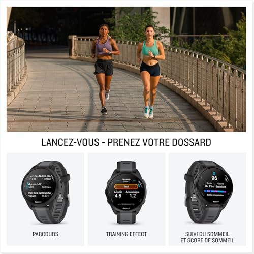 Garmin Forerunner 165 - Montre GPS connectée de Running avec écran AMOLED – Blanc/Gris Clair, x – Image 5