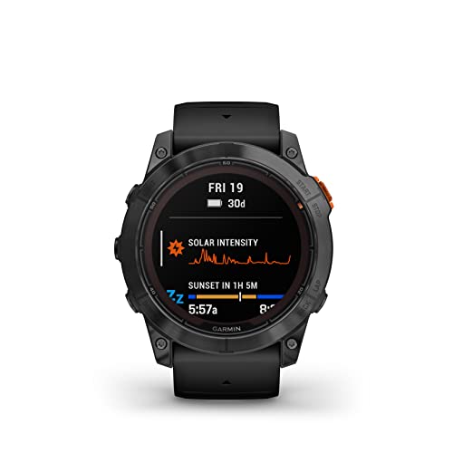 Garmin fēnix 7X Pro, Solar - Montre GPS Multisports connectée – Gray avec Bracelet Noir – Boîtier 51 mm – Image 3