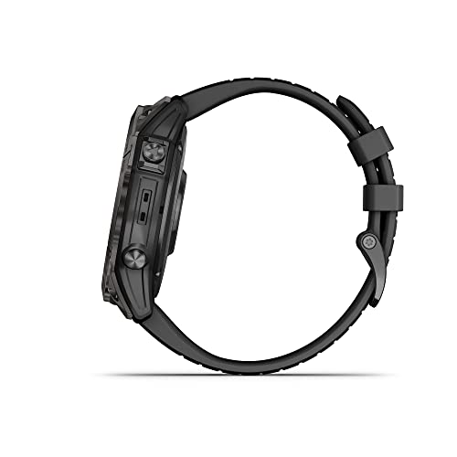 Garmin fēnix 7X Pro, Solar - Montre GPS Multisports connectée – Gray avec Bracelet Noir – Boîtier 51 mm – Image 4