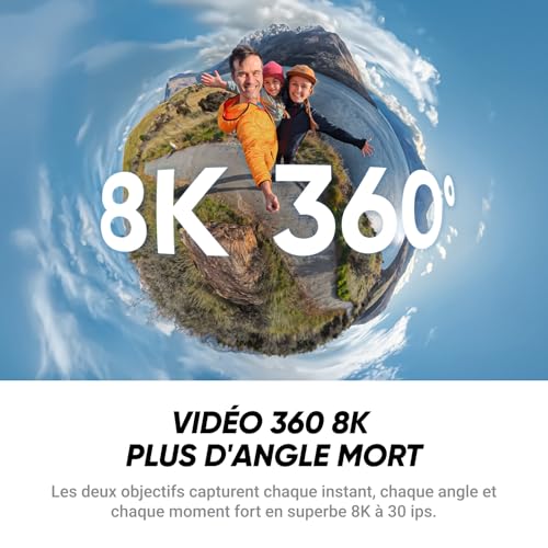 Insta360 X4 Air Noir Graphite - Caméra 360 8K légère de 165g, Effet Perche à Selfie Invisible, objectifs remplaçables, filmez d'abord et cadrez Plus Tard, Pare-Vent intégré – Image 4