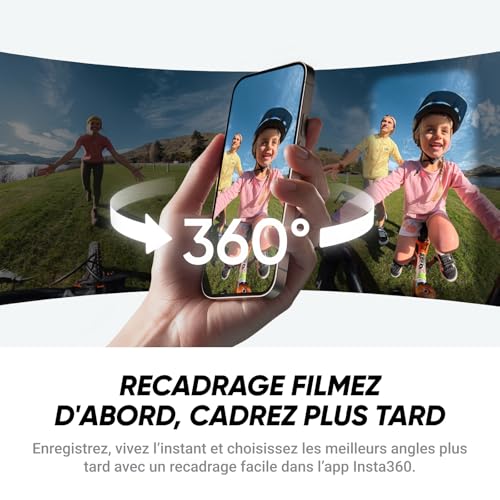 Insta360 X4 Air Noir Graphite - Caméra 360 8K légère de 165g, Effet Perche à Selfie Invisible, objectifs remplaçables, filmez d'abord et cadrez Plus Tard, Pare-Vent intégré – Image 5