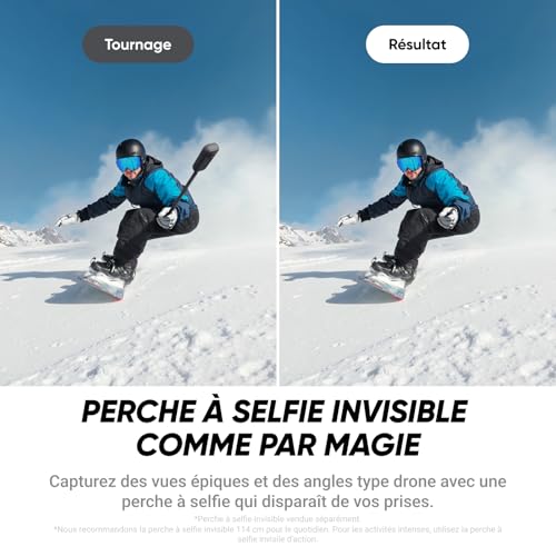 Insta360 X4 Air Noir Graphite - Caméra 360 8K légère de 165g, Effet Perche à Selfie Invisible, objectifs remplaçables, filmez d'abord et cadrez Plus Tard, Pare-Vent intégré – Image 6