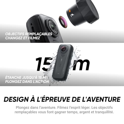 Insta360 X4 Air Noir Graphite - Caméra 360 8K légère de 165g, Effet Perche à Selfie Invisible, objectifs remplaçables, filmez d'abord et cadrez Plus Tard, Pare-Vent intégré – Image 7