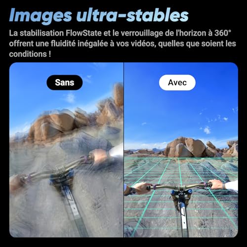Insta360 X4 - Caméra d'action 360° 8K étanche, vidéo grand angle 4K, effet de perche à selfie invisible, protège-objectifs amovibles, 135 min d'autonomie, édition IA, stabilisation, pour sport, voyage – Image 5