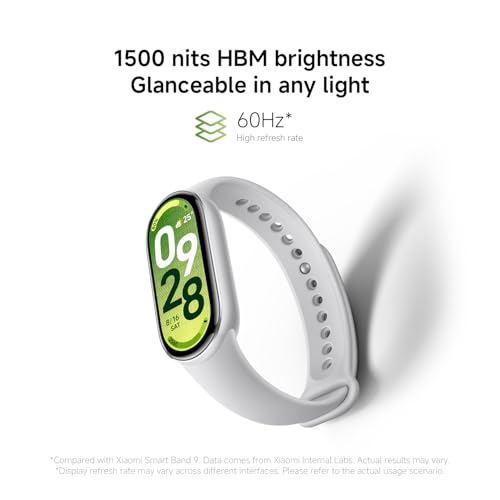Xiaomi Smart Band 10, Montre Connectée, Boîtier alu, Suivi d'Activité, Écran AMOLED 1.72'', Autonomie 21 Jours, Charge Rapide, Suivi santé & Sommeil,150+ Sports, iOS & Android, 5 ATM, Boussole – Image 5