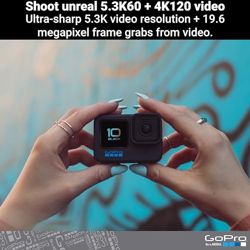 GoPro HERO10 Black- E-Commerce Packaging - Waterproof Action Camera with Front LCD & Touch Rear Screens, 5.3K60 Ultra HD Video – Image 5