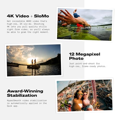 GoPro LIT Hero Bundle 3-Way Grip Arm Tripod - Lightweight, 4K, Waterproof Action Camera with Touchscreen — Edit Quik App – Image 4