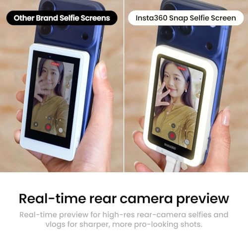 Insta360 Snap Selfie Screen with Light - 4K Magnetic Selfie Screen – Image 3