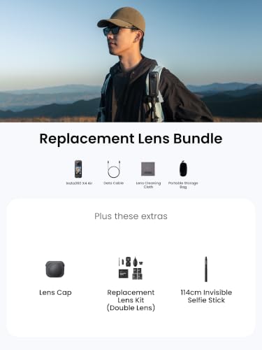Insta360 X4 Air Replacement Lens Bundle - Lightweight 165g 8K 360 Camera, Invisible Selfie Stick, Replaceable Lenses, Shoot First & Frame Later, Built-in Wind Guard, Stabilization, AI-Powered App – Image 2
