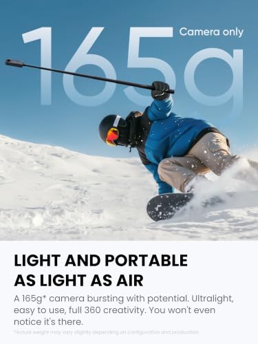 Insta360 X4 Air Replacement Lens Bundle - Lightweight 165g 8K 360 Camera, Invisible Selfie Stick, Replaceable Lenses, Shoot First & Frame Later, Built-in Wind Guard, Stabilization, AI-Powered App – Image 3