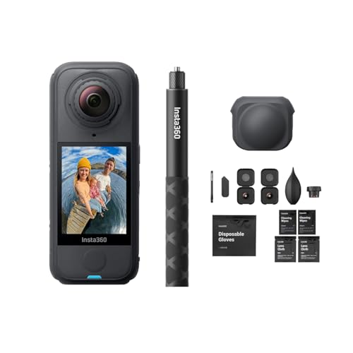 Insta360 X4 Air Replacement Lens Bundle - Lightweight 165g 8K 360 Camera, Invisible Selfie Stick, Replaceable Lenses, Shoot First & Frame Later, Built-in Wind Guard, Stabilization, AI-Powered App
