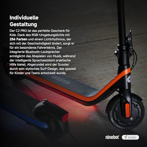 Segway-Ninebot C2 Pro E, Trottinette électrique Enfant, 3 Modes de Conduite avec Vitesse Maximale de 16 km/h, Autonomie de 17 km – Image 4