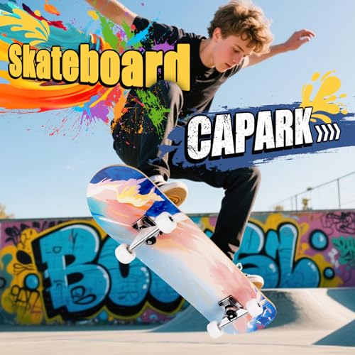 Skateboards for Beginners Adults Youths Teens Kids Girls Boys 31 Inch Pro Complete Skate Boards 7 Layer Canadian Maple Double Kick Concave Longboards – Image 6