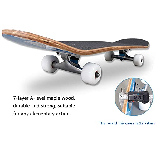 Standard Skateboards for Beginners Kids Boys Girls Youths Adults Starter-Complete Skate Boards 31''x 8'' Maple Wood Skateboard – Image 4