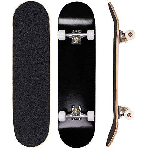 Standard Skateboards for Beginners Kids Boys Girls Youths Adults Starter-Complete Skate Boards 31''x 8'' Maple Wood Skateboard